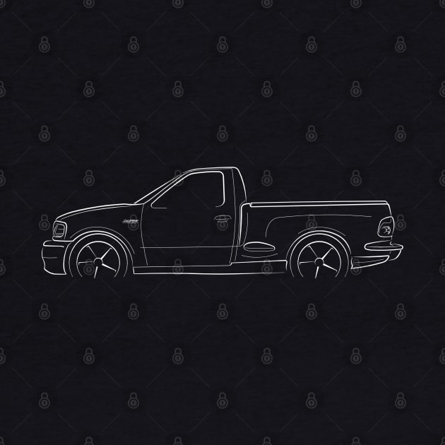 2000 Ford F150 SVT Lightning - profile stencil, white by mal_photography